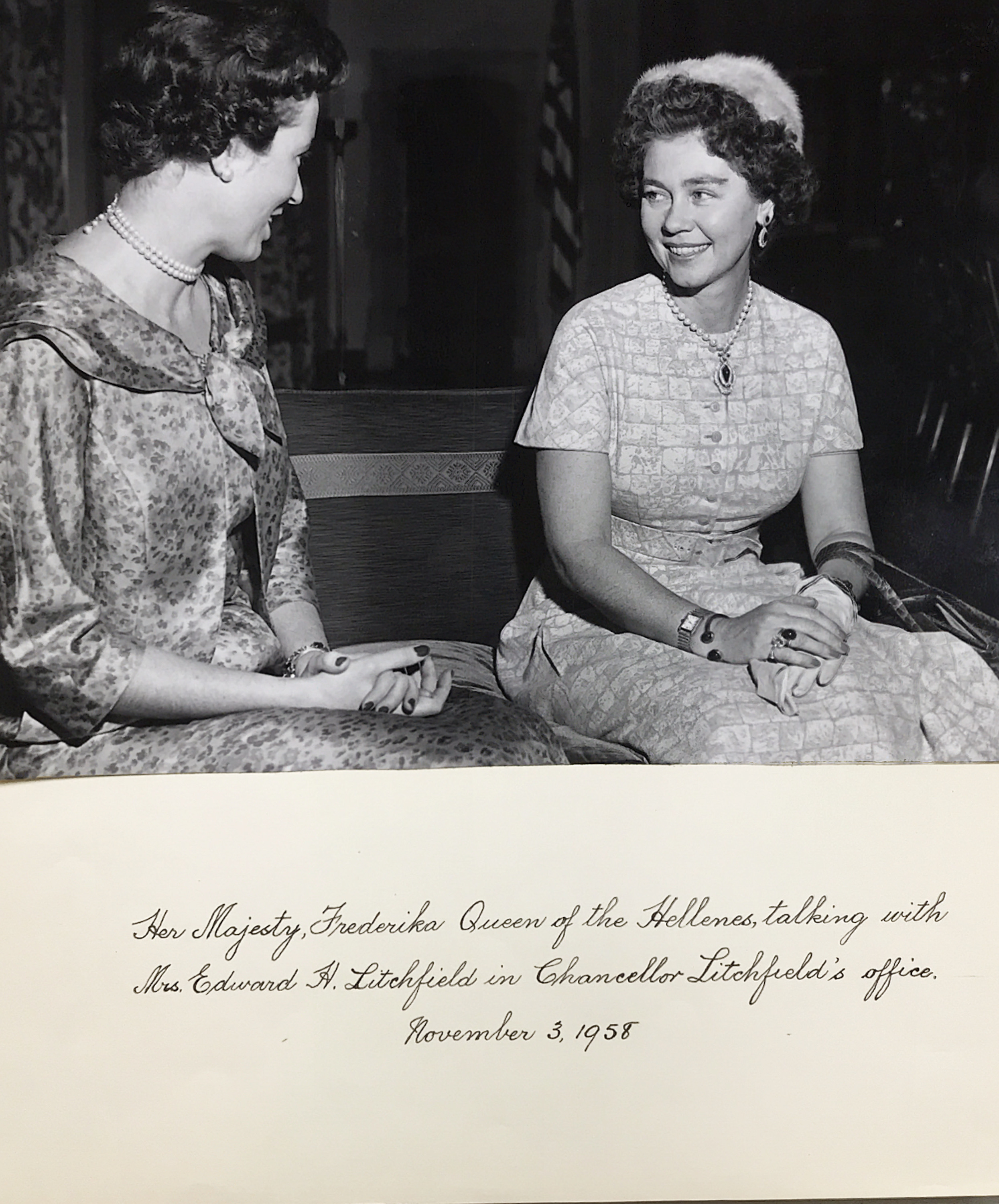 Visit of Queen Frederika of Greece