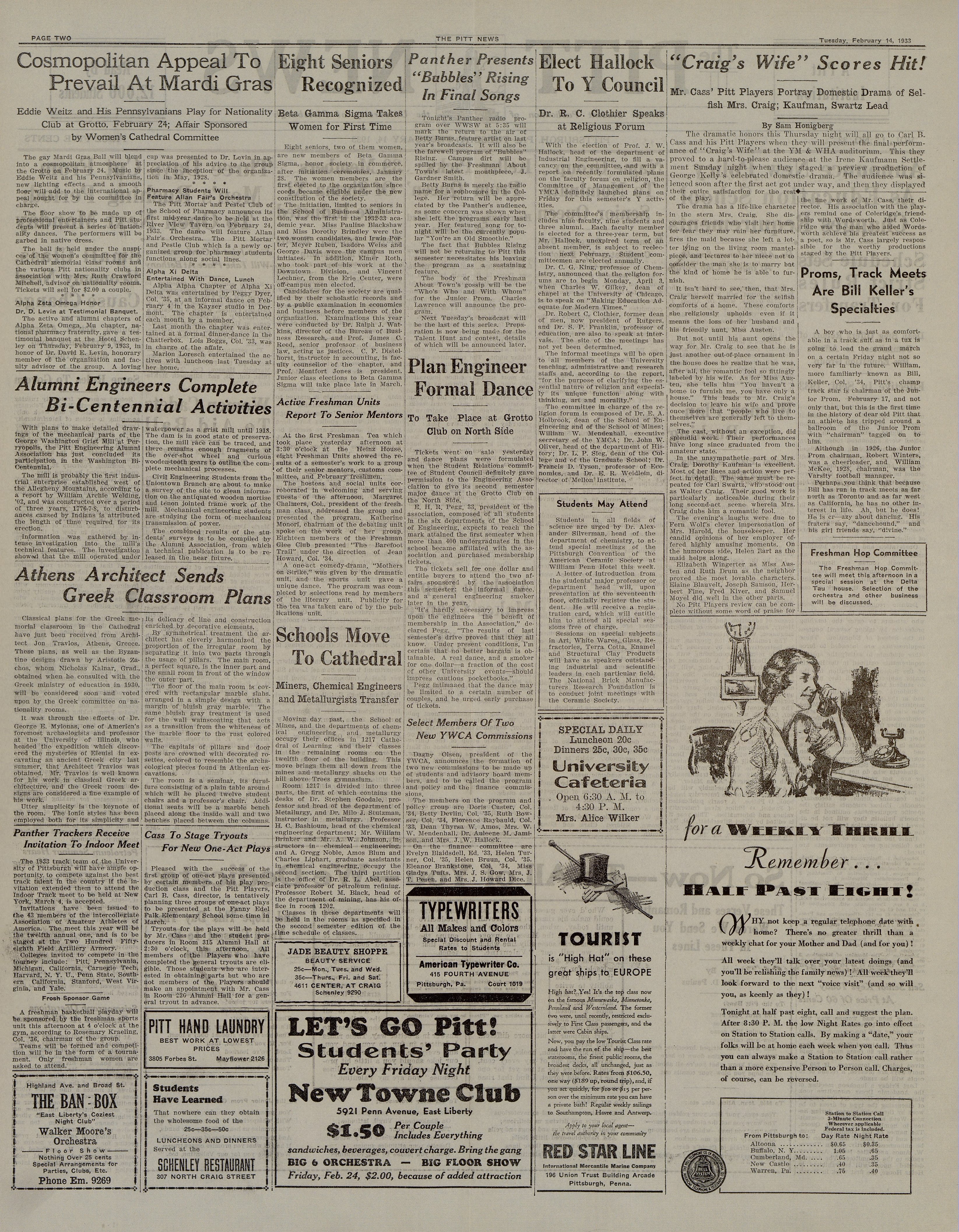 Pitt Times 1933