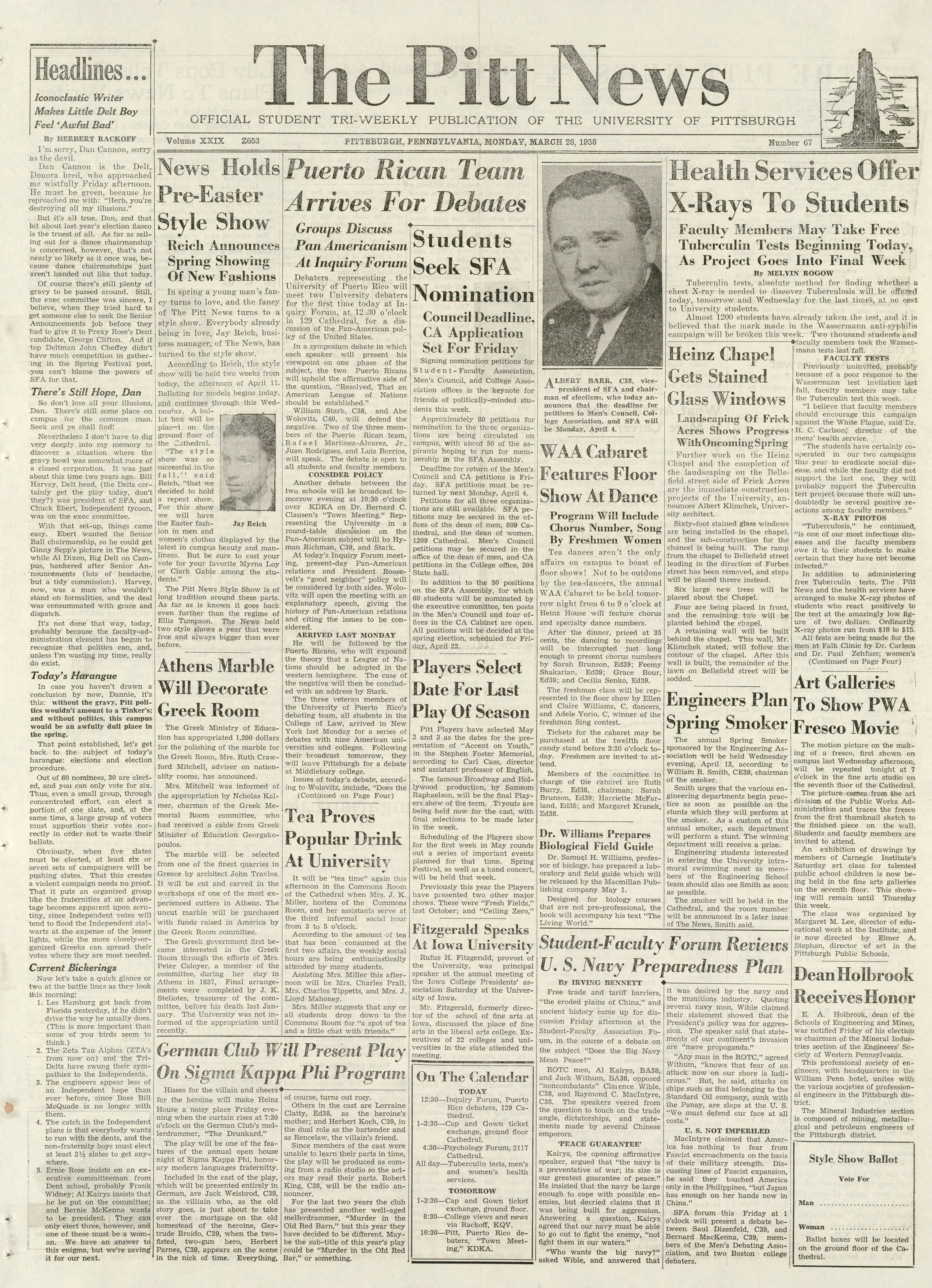 Pitt News 1938